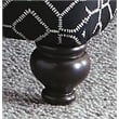 Bowery Hill 42 Inch Square Cocktail Ottoman in Black Patterned Fabric