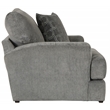 Bowery Hill Chair & 1/2 with Cuddler Cushion in Gray Polyester Fabric