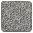 Bowery Hill Accent Cocktail Ottoman in Gray Polyester Fabric