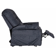 Bowery Hill Power Lift Assist Lay Flat Recliner in Blue Polyester Fabric