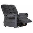 Bowery Hill Power Lift Assist Lay Flat Recliner in Blue Polyester Fabric