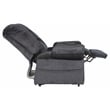 Bowery Hill Power Lift Assist Lay Flat Recliner in Blue Polyester Fabric