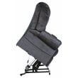 Bowery Hill Power Lift Assist Lay Flat Recliner in Blue Polyester Fabric