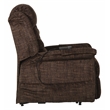 Bowery Hill Power Lift Assist Recliner in Brown Polyester Fabric