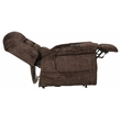 Bowery Hill Power Lift Assist Recliner in Brown Polyester Fabric