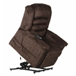 Bowery Hill Power Lift Assist Recliner in Brown Polyester Fabric