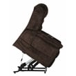 Bowery Hill Power Lift Assist Recliner in Brown Polyester Fabric