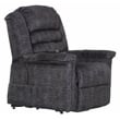 Bowery Hill Power Lift Assist Recliner in Blue Polyester Fabric