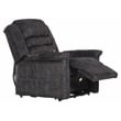 Bowery Hill Power Lift Assist Recliner in Blue Polyester Fabric
