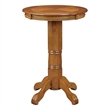 Bowery Hill Traditional Durable Wood Pub Table in Oak Finish