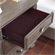 Bowery Hill Traditional Solid Wood 3-Drawer Nightstand in Gray