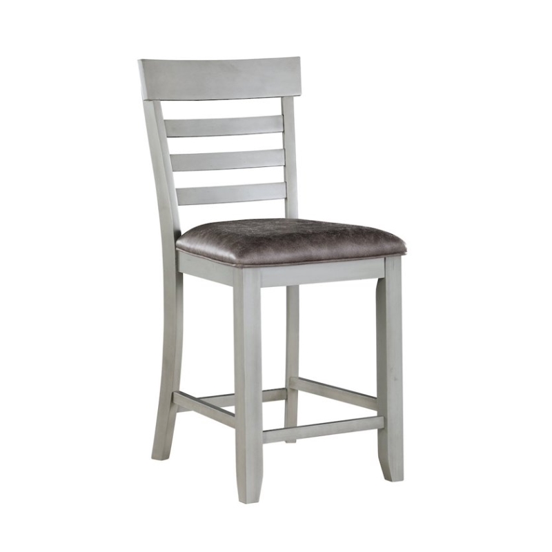 Bowery Hill 5-Piece Dining Set of Extendable Table and 4 Chairs in Stone Gray