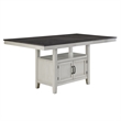 Bowery Hill 5-Piece Dining Set of Extendable Table and 4 Chairs in Stone Gray