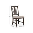 Bowery Hill Dining Side Chair with Upholstered Seat in Graphite (Set of 2)