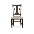 Bowery Hill Dining Side Chair with Upholstered Seat in Graphite (Set of 2)