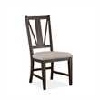 Bowery Hill Dining Side Chair with Upholstered Seat in Graphite (Set of 2)