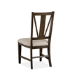 Bowery Hill Dining Side Chair with Upholstered Seat in Graphite (Set of 2)