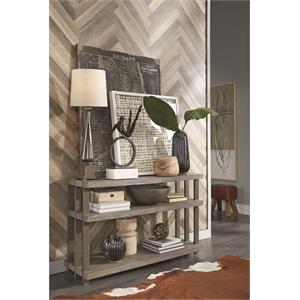 Bowery Hill Contemporary Rectangular Sofa Table in Weathered Gravel