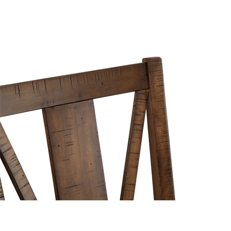 Bowery Hill Counter Chair with Upholstered Seat in Toasted Nutmeg (Set of 2)