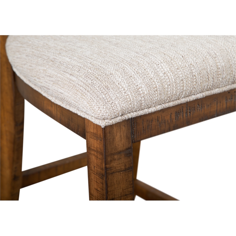 Bowery Hill Counter Chair with Upholstered Seat in Toasted Nutmeg (Set of 2)