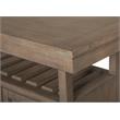 Bowery Hill Counter Dining Table in Dovetail Gray with Extension Leaf
