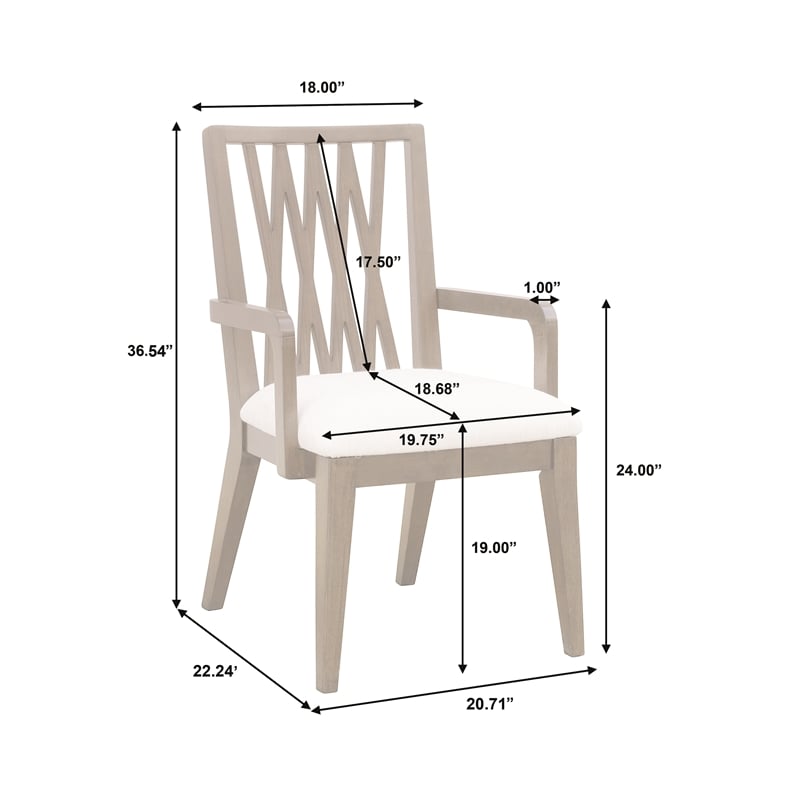 Bowery Hill Wood Back Arm Chair in Piano Brown Eucalyptus Veneer
