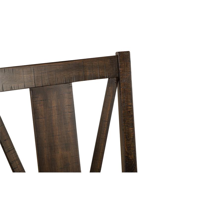 Bowery Hill Counter Chair with Upholstered Seat in Graphite Finish (Set of 2)