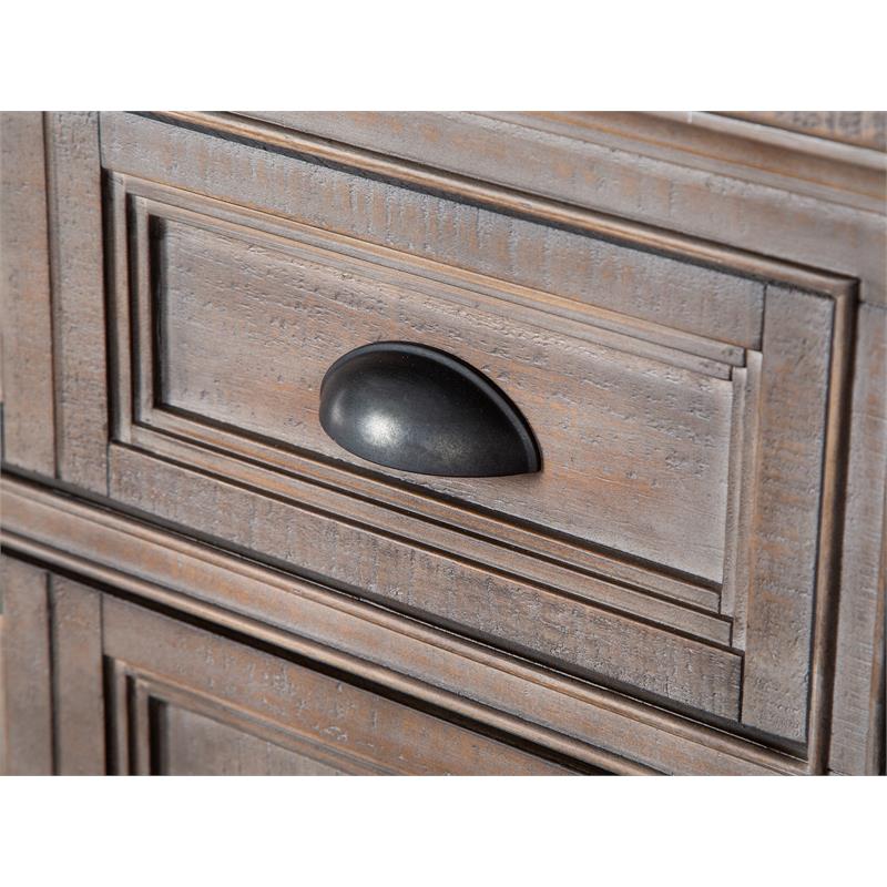 Bowery Hill Lift Top Storage Cocktail Table with Casters in Dovetail Grey