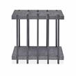 Bowery Hill Rectangular End Table in Weathered Gravel with Wood Shelf