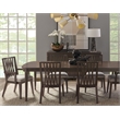 Bowery Hill Leg Dining Table in Piano Brown with 2 Extension Leaves