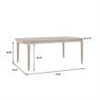 Bowery Hill Leg Dining Table in Piano Brown with 2 Extension Leaves