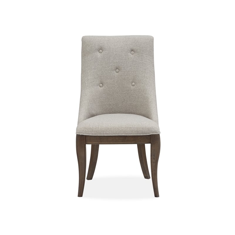 Bowery Hill Contemporary Dining Arm Chair with Upholstered Seat (Set of 2)