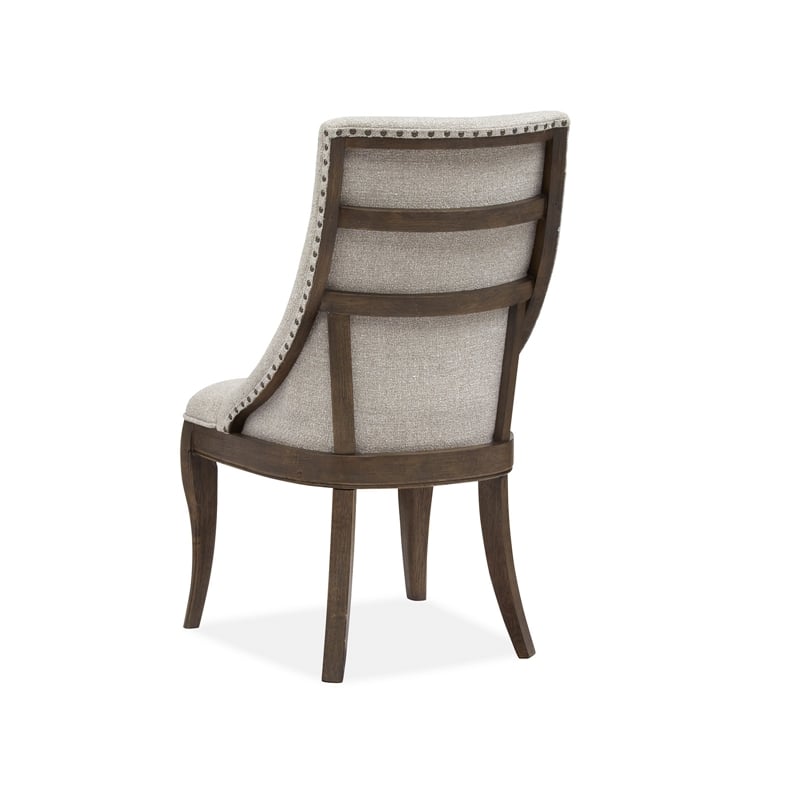 Bowery Hill Contemporary Dining Arm Chair with Upholstered Seat (Set of 2)