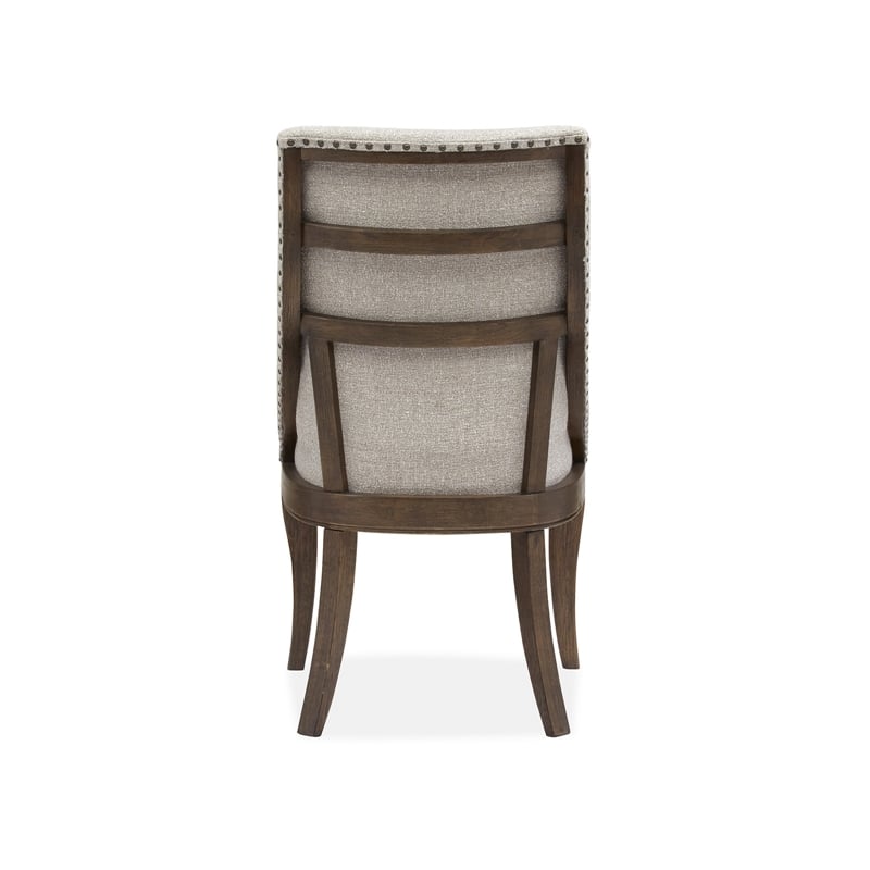 Bowery Hill Contemporary Dining Arm Chair with Upholstered Seat (Set of 2)