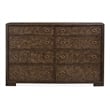 Bowery Hill Contemporary Espresso 8-Drawer Dresser With Landscape Mirror