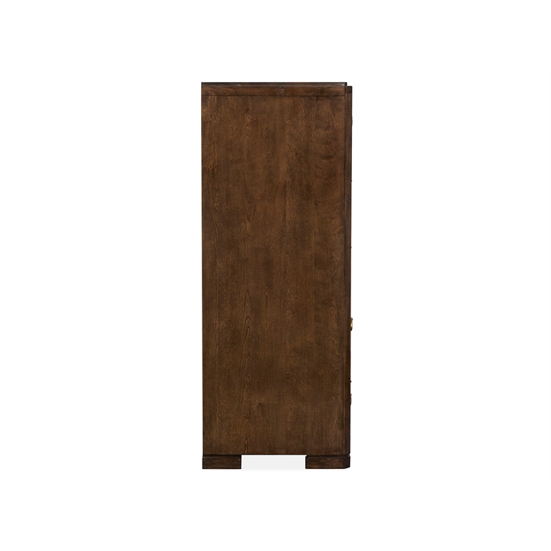 Bowery Hill Contemporary 5-Drawer Bedroom Chest in Espresso Finish