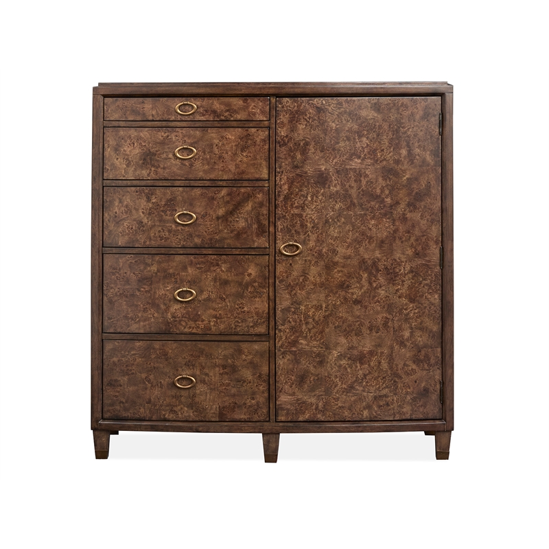 Bowery Hill Espresso Door Bedroom Chest With Jewelry Divider