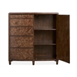 Bowery Hill Espresso Door Bedroom Chest With Jewelry Divider