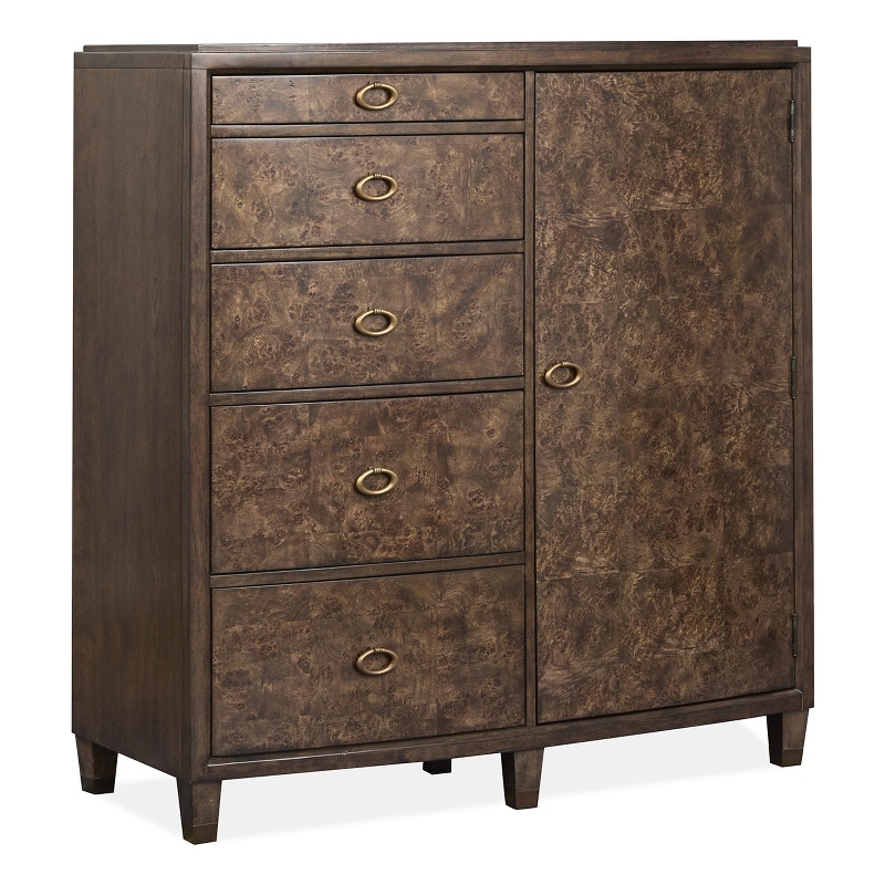 Bowery Hill Espresso Door Bedroom Chest With Jewelry Divider