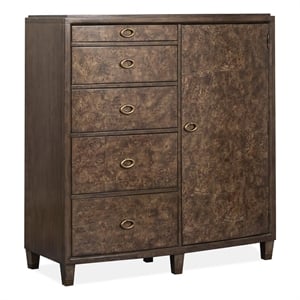 Bowery Hill Espresso Door Bedroom Chest With Jewelry Divider