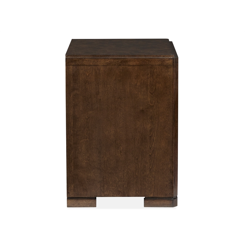 Bowery Hill 3-Drawer Nightstand in Espresso With Felt Lined Top