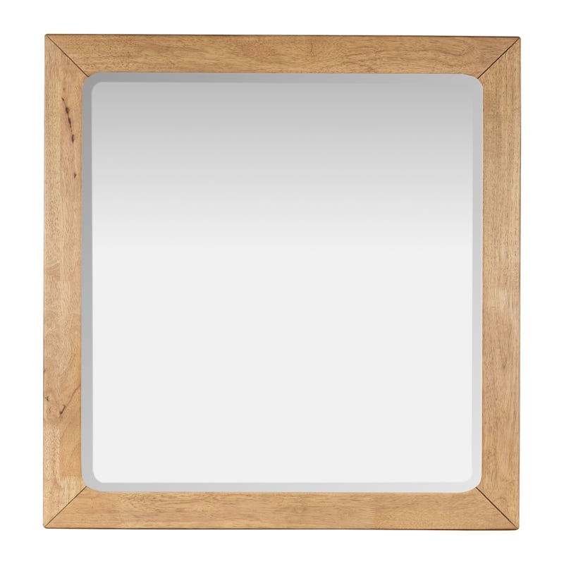 Bowery Hill 6-Drawer Dresser With Portrait Mirror in Rustic Caramel