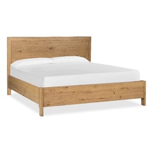 Bowery Hill King Panel Bed in Rustic Caramel With Bolt On Rails