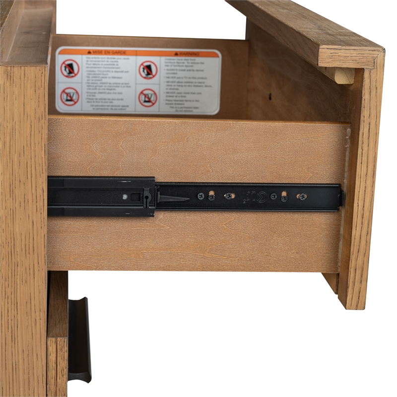 Bowery Hill Contemporary 6-Drawer Bedroom Dresser in Rustic Caramel