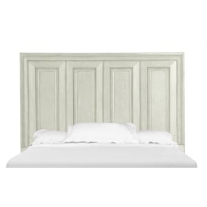 Bowery Hill Contemporary King Panel Headboard in Weathered White