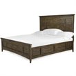 Bowery Hill King Panel Bed in Toasted Nutmeg With Crown Moulding