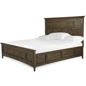 Bowery Hill Queen Panel Bed in Toasted Nutmeg With Crown Moulding