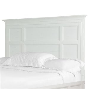 Bowery Hill Queen Panel Headboard in Chalk White 60 x 66.5 x 3.25&quot