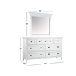 Bowery Hill 2-Tone Drawer Dresser With Landscape Mirror in Chalk White