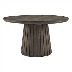 Bowery Hill Extendable Round Dining Table 54&quot-72&quot in Kona Brown